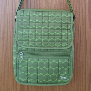 Green LUG crossbody travel bag
